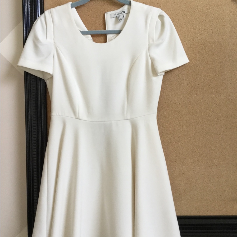 Winter white skater dress